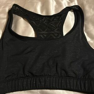 ZYIA Active Black Bomber Racerback Sports Bra Size M